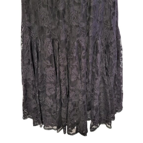 Black Lace MIni Flared Sleeveless Dress  Size XS or S - Picture 4 of 10